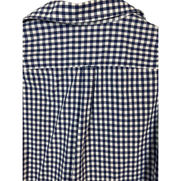 Club Monaco Blue White Checkered Button Down Casual Shirt Preppy Office Twee S - Picture 7 of 7